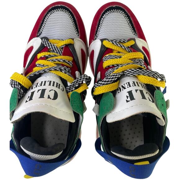CLF Chilifeng Multi Primary Color Funky Suede Streetwear Sneaker Multi Laces S39 - Picture 12 of 14